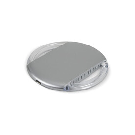 Kabellose Ladestation 5W - Silber bedrucken, Art.-Nr. LT95077-N0005