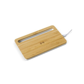 Kabellose Ladestation aus Bambus, 5W - Holz bedrucken, Art.-Nr. LT95095-N0093