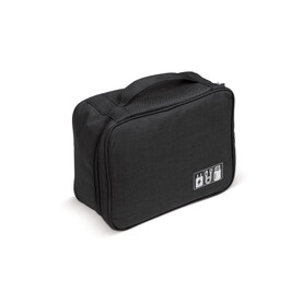 Travel Essentials Elektronik-Organizer - Schwarz bedrucken, Art.-Nr. LT95170-N0002