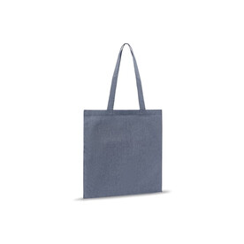 Einkaufstasche aus recycelter Baumwolle 38x42cm - Blau bedrucken, Art.-Nr. LT95198-N0011
