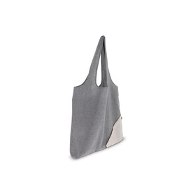 Einkaufstasche Recycelte Baumwolle OEKO-TEX® 140g/m² 38x42cm - Grau bedrucken, Art.-Nr. LT95250-N0061