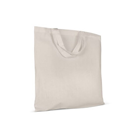 Tragetasche aus Baumwolle OEKO-TEX® 140g/m² 38x42cm kurze Henkel - Ecru bedrucken, Art.-Nr. LT95255-N0054