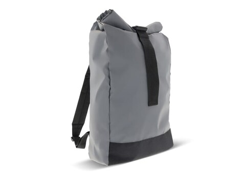 Reflektierender Rolltop-Rucksack 26x13x50cm - Grau bedrucken, Art.-Nr. LT95262-N0061 Reflektierender Rolltop-Rucksack 26x13x50cm - Grau bedrucken, Art.-Nr. LT95262-N0061