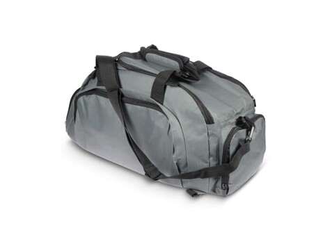 Sporttasche / Rucksack Karo R-PET 27L - Grau bedrucken, Art.-Nr. LT95281-N0061 Sporttasche / Rucksack Karo R-PET 27L - Grau bedrucken, Art.-Nr. LT95281-N0061