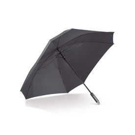 Luxus 27” quadratischer Regenschirm mit automatischer Öffnung - Schwarz bedrucken, Art.-Nr. LT97107-N0002