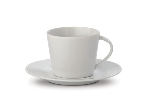 Tasse mit Untertasse Milano 160ml - Weiss bedrucken, Art.-Nr. LT98601-N0001