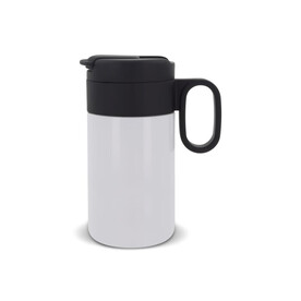 Isolierbecher Flow mit Griff 250ml - Weiss bedrucken, Art.-Nr. LT98713-N0001