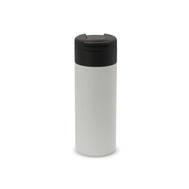 Isolierbecher Flow 400ml - Weiss bedrucken, Art.-Nr. LT98714-N0001