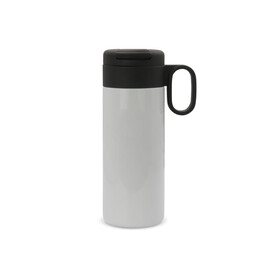 Isolierbecher Flow mit Griff 400ml - Weiss bedrucken, Art.-Nr. LT98715-N0001