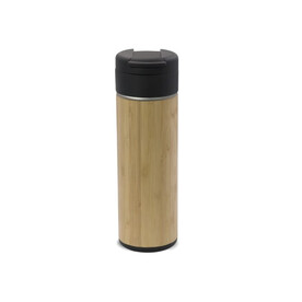 Isolierbecher Flow Bambus 400ml - Holz bedrucken, Art.-Nr. LT98717-N0093
