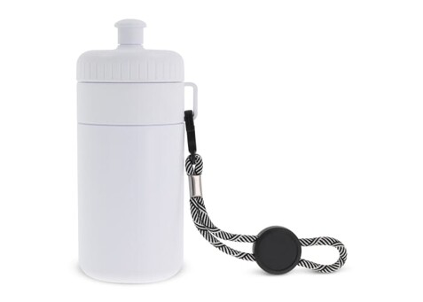 Sportflasche mit Halteschlaufe 500ml - Weiss / Weiss bedrucken, Art.-Nr. LT98785-N0101 Sportflasche mit Halteschlaufe 500ml - Weiss / Weiss bedrucken, Art.-Nr. LT98785-N0101