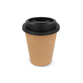 R-PP Kork Kaffeebecher 350 ml - Schwarz bedrucken, Art.-Nr. LT98869-N0002