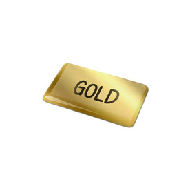 Doming Rechteck 100x30 mm - Gold bedrucken, Art.-Nr. LT99117-N0006