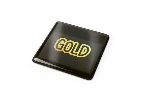 Doming Quadrat 50x50 mm - Gold bedrucken, Art.-Nr. LT99125-N0006 Doming Quadrat 50x50 mm - Gold bedrucken, Art.-Nr. LT99125-N0006