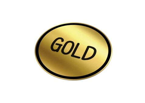 Vinyl Sticker Rund Ø 40 mm - Gold bedrucken, Art.-Nr. LT99139-N0006 Vinyl Sticker Rund Ø 40 mm - Gold bedrucken, Art.-Nr. LT99139-N0006