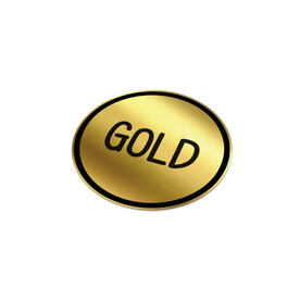 Vinyl Sticker Rund Ø 45 mm - Gold bedrucken, Art.-Nr. LT99140-N0006