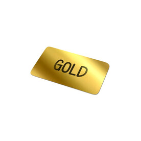 Vinyl Sticker Rechteck 80x25mm - Gold bedrucken, Art.-Nr. LT99147-N0006