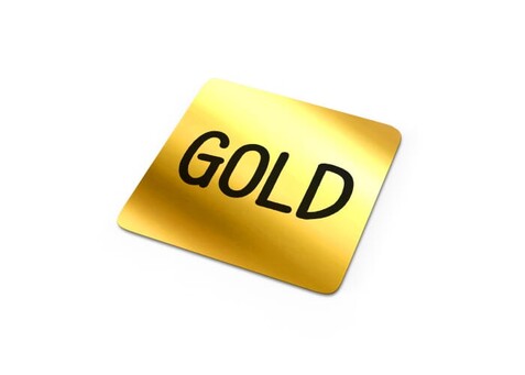 Vinyl Sticker Quadrat 50x50mm - Gold bedrucken, Art.-Nr. LT99156-N0006 Vinyl Sticker Quadrat 50x50mm - Gold bedrucken, Art.-Nr. LT99156-N0006