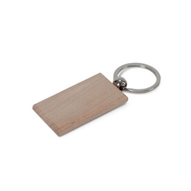 Schlüsselring Holz rechteckig - Holz bedrucken, Art.-Nr. LT99713-N0093