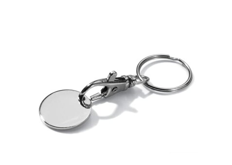 Schlüsselanhänger Einkaufswagenchip - Silber bedrucken, Art.-Nr. LT99791-N0005 Schlüsselanhänger Einkaufswagenchip - Silber bedrucken, Art.-Nr. LT99791-N0005