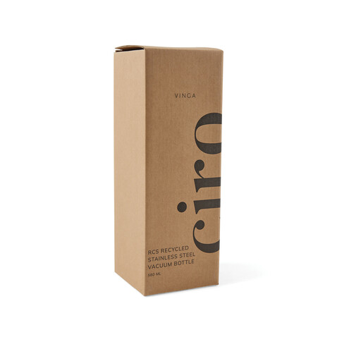 VINGA Ciro RCS recycelte Vakuumflasche 580ml Stahl bedrucken, Art.-Nr. V430022 VINGA Ciro RCS recycelte Vakuumflasche 580ml Stahl bedrucken, Art.-Nr. V430022