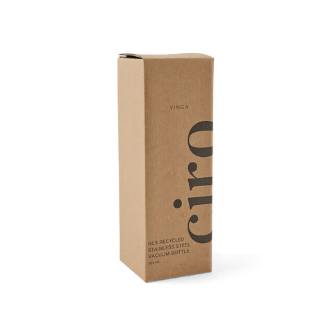 VINGA Ciro RCS recycelte Vakuumflasche 300ml grau bedrucken, Art.-Nr. V430049