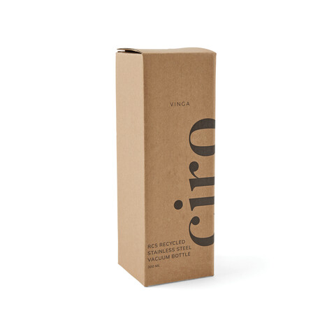 VINGA Ciro RCS recycelte Vakuumflasche 300ml Stahl bedrucken, Art.-Nr. V430042 VINGA Ciro RCS recycelte Vakuumflasche 300ml Stahl bedrucken, Art.-Nr. V430042