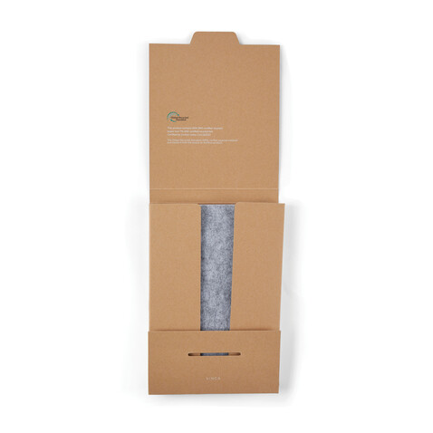 VINGA Albon A5-Notizbuch aus GRS recyceltem Filz grau bedrucken, Art.-Nr. V773012 VINGA Albon A5-Notizbuch aus GRS recyceltem Filz grau bedrucken, Art.-Nr. V773012