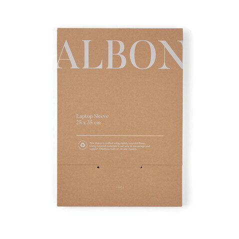 VINGA Albon 15" Laptop-Seeve aus GRS recyceltem Filz grau bedrucken, Art.-Nr. V788102 VINGA Albon 15" Laptop-Seeve aus GRS recyceltem Filz grau bedrucken, Art.-Nr. V788102