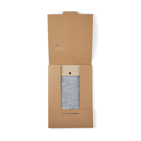 VINGA Albon 15" Laptop-Seeve aus GRS recyceltem Filz grau bedrucken, Art.-Nr. V788102 VINGA Albon 15" Laptop-Seeve aus GRS recyceltem Filz grau bedrucken, Art.-Nr. V788102