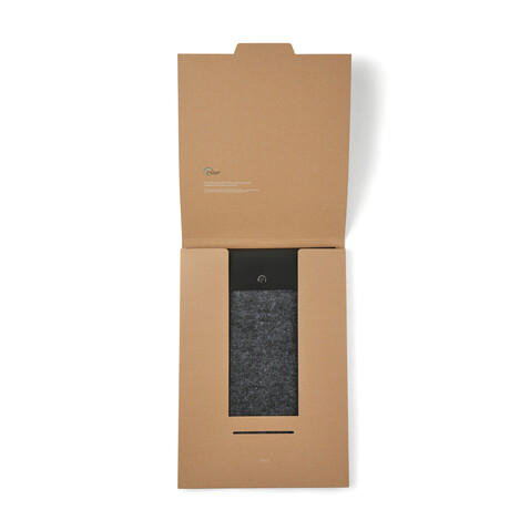 VINGA Albon 15" Laptop-Seeve aus GRS recyceltem Filz schwarz bedrucken, Art.-Nr. V788101