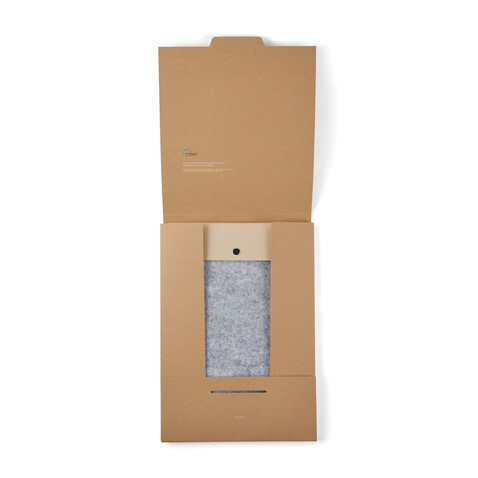 VINGA Albon 17" Laptop-Seeve aus GRS recyceltem Filz grau bedrucken, Art.-Nr. V788112 VINGA Albon 17" Laptop-Seeve aus GRS recyceltem Filz grau bedrucken, Art.-Nr. V788112