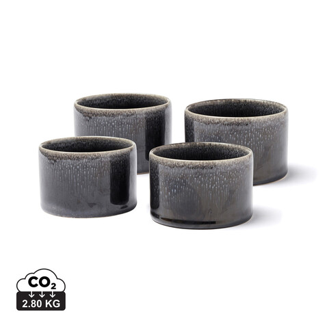 Nomimono Schüssel-Set mini, 4er-Set schwarz bedrucken, Art.-Nr. 3689