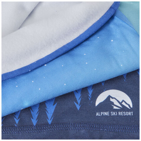 Lara Sublimation-Multi-Schal mit Fleece-Schicht und Säumen, weiss bedrucken, Art.-Nr. 1PL05701