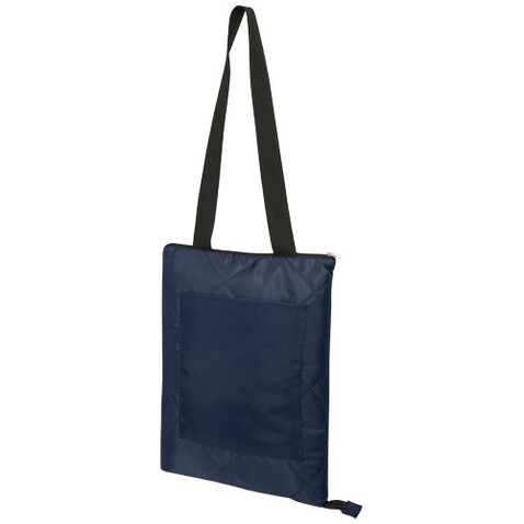 Clary Picknickdecke aus Recyceltem GRS-Polyester, navy bedrucken, Art.-Nr. 11332155 Clary Picknickdecke aus Recyceltem GRS-Polyester, navy bedrucken, Art.-Nr. 11332155