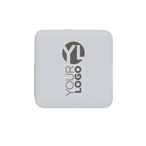 Xtorm XVC2067 GaN Ultra 67 W Reiseladegerät mit 100 W USB-C PD-Kabel, weiss bedrucken, Art.-Nr. 12439601