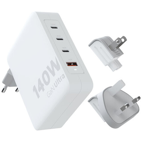 Xtorm XVC2140 GaN Ultra 140 W Reiseladegerät mit 240 W USB-C PD-Kabel, weiss bedrucken, Art.-Nr. 12439701 Xtorm XVC2140 GaN Ultra 140 W Reiseladegerät mit 240 W USB-C PD-Kabel, weiss bedrucken, Art.-Nr. 12439701