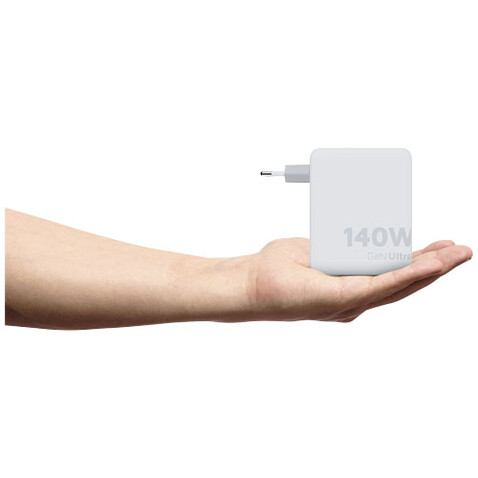 Xtorm XVC2140 GaN Ultra 140 W Reiseladegerät mit 240 W USB-C PD-Kabel, weiss bedrucken, Art.-Nr. 12439701 Xtorm XVC2140 GaN Ultra 140 W Reiseladegerät mit 240 W USB-C PD-Kabel, weiss bedrucken, Art.-Nr. 12439701