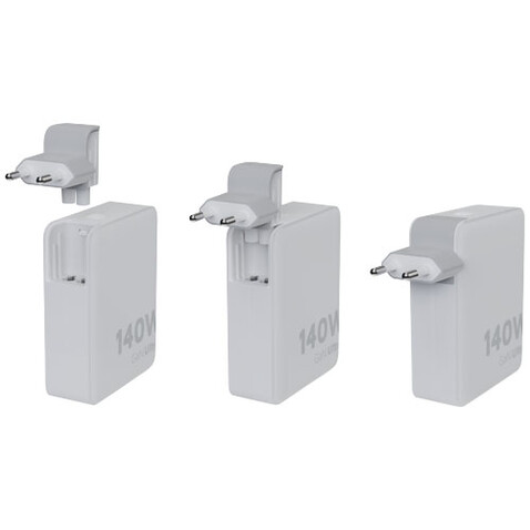 Xtorm XVC2140 GaN Ultra 140 W Reiseladegerät mit 240 W USB-C PD-Kabel, weiss bedrucken, Art.-Nr. 12439701 Xtorm XVC2140 GaN Ultra 140 W Reiseladegerät mit 240 W USB-C PD-Kabel, weiss bedrucken, Art.-Nr. 12439701