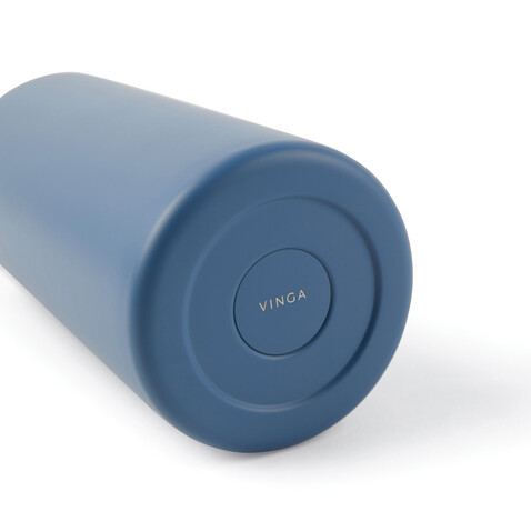 VINGA Ciro RCS recycelte Vakuumflasche 580ml blau bedrucken, Art.-Nr. V430025