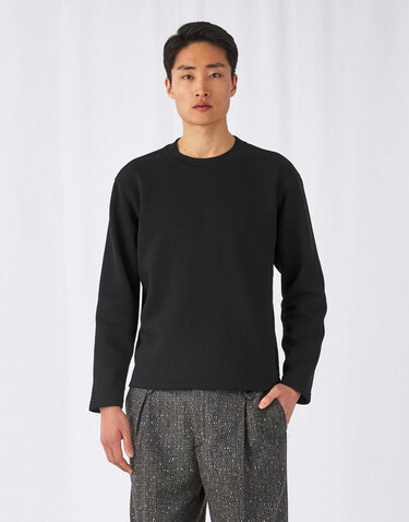 B &amp; C Open Hem Sweatshirt, Black, S bedrucken, Art.-Nr. 279421013