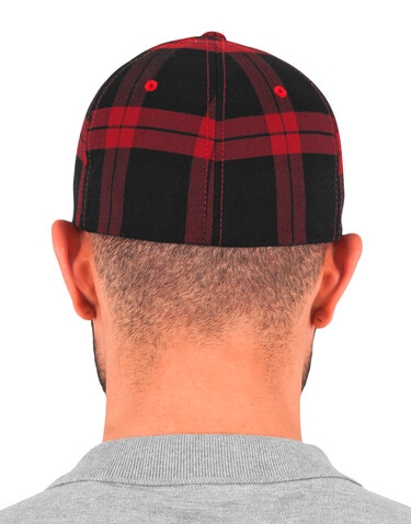 Flexfit Tartan Plaid Cap, Black/Red, S/M bedrucken, Art.-Nr. 345681541 Flexfit Tartan Plaid Cap, Black/Red, S/M bedrucken, Art.-Nr. 345681541
