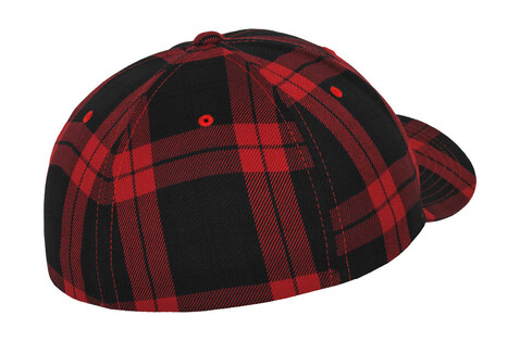 Flexfit Tartan Plaid Cap, Black/Red, S/M bedrucken, Art.-Nr. 345681541 Flexfit Tartan Plaid Cap, Black/Red, S/M bedrucken, Art.-Nr. 345681541