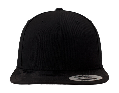 Flexfit Camo Visor Snapback, Black Camo, One Size bedrucken, Art.-Nr. 392681040