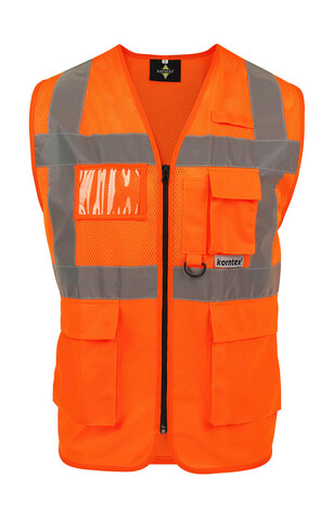 Korntex Mesh Multifunctional Vest Athens, Orange, S bedrucken, Art.-Nr. 405134102
