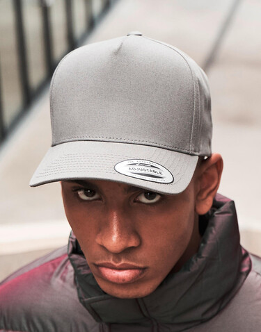 Flexfit 5-Panel Curved Classic Snapback, Black, One Size bedrucken, Art.-Nr. 631681010