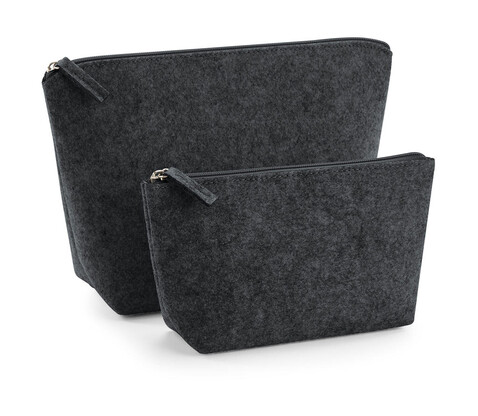 Bag Base Felt Accessory Bag, Charcoal Melange, S bedrucken, Art.-Nr. 915291053