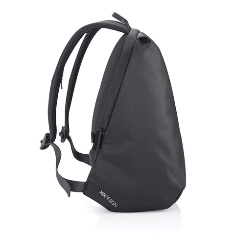 Bobby Soft, Anti-Diebstahl-Rucksack schwarz, grün bedrucken, Art.-Nr. P705.791 Bobby Soft, Anti-Diebstahl-Rucksack schwarz, grün bedrucken, Art.-Nr. P705.791