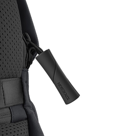 Bobby Soft, Anti-Diebstahl-Rucksack schwarz, grün bedrucken, Art.-Nr. P705.791 Bobby Soft, Anti-Diebstahl-Rucksack schwarz, grün bedrucken, Art.-Nr. P705.791