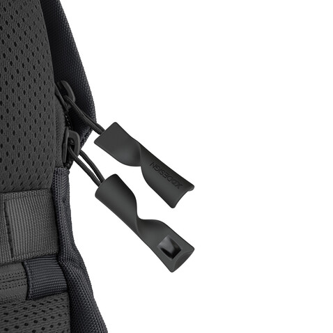 Bobby Soft, Anti-Diebstahl-Rucksack schwarz, grün bedrucken, Art.-Nr. P705.791 Bobby Soft, Anti-Diebstahl-Rucksack schwarz, grün bedrucken, Art.-Nr. P705.791